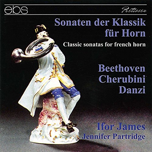 CD cover featuring a figurine of a man playing a French horn.