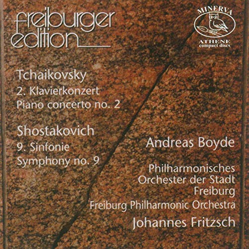 CD cover for Tchaikovsky’s Piano Concerto No. 2 and Shostakovich’s Symphony No. 9.