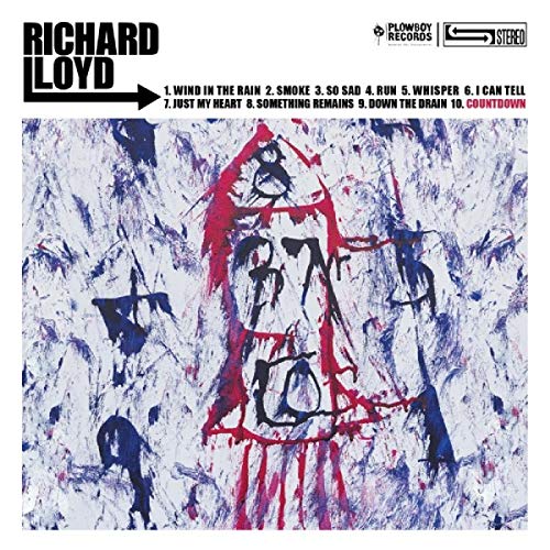 Richard Lloyd CD cover: abstract red and black paint splatters, face visible.