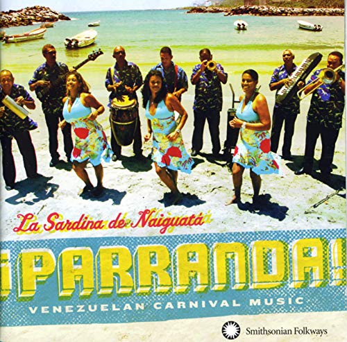 Venezuelan band La Sardina de Naiguatá performing on a beach, CD cover.