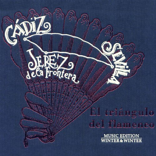 Blue album cover with white and pink embroidered fan and text.