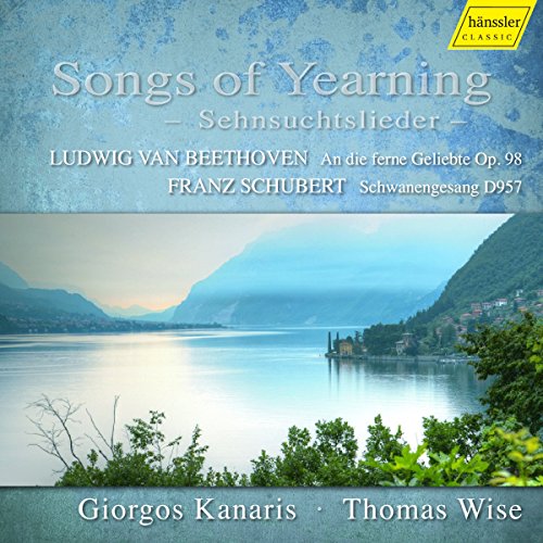 CD cover for "Songs of Yearning" by Kanaris & Wise, featuring a lakeside landscape.
