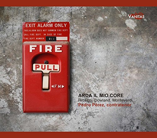 Red fire alarm box with CD title "Arda Il Mio Core" below.
