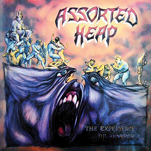 CD cover: figures on a monstrous, open-mouthed head against a pink sky.