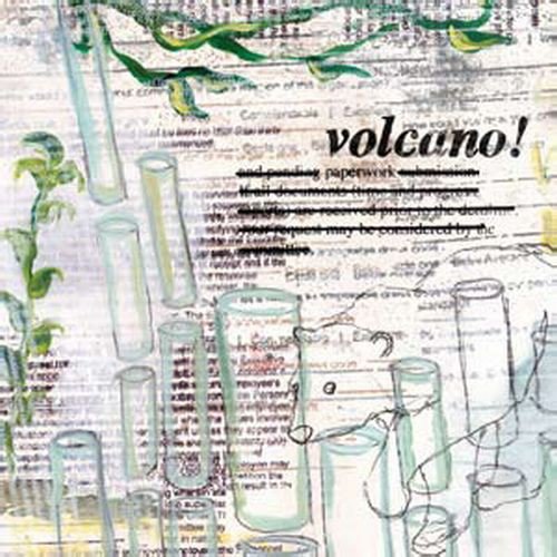 CD cover for "Volcano - Paperwork" with abstract botanical and text collage.