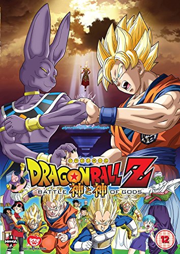 Dragon Ball Z: Battle of Gods DVD cover featuring Goku and Beerus.