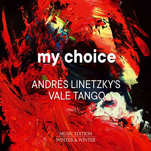 CD cover with abstract red and blue brushstrokes, text “my choice”.