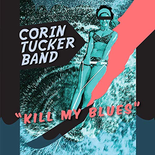 Vinyl record cover featuring a woman waterskiing on a blue wave.