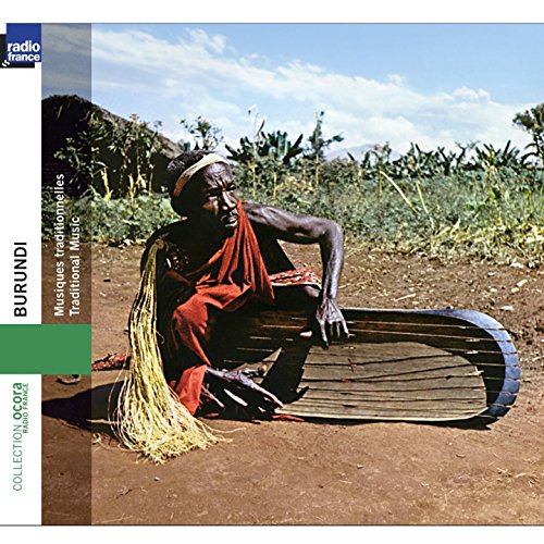 CD cover: Burundian musician with a drum, rural landscape background.