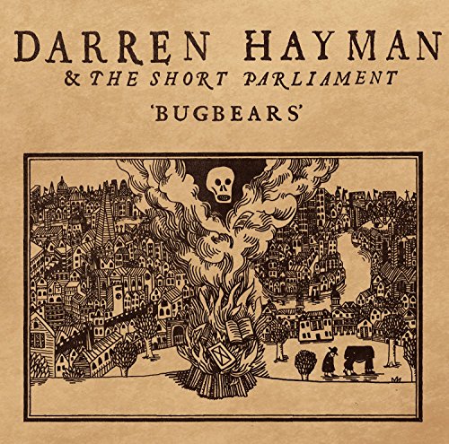 Vinyl album cover for Darren Hayman & The Short Parliament’s ‘Bugbears’ with a skull.