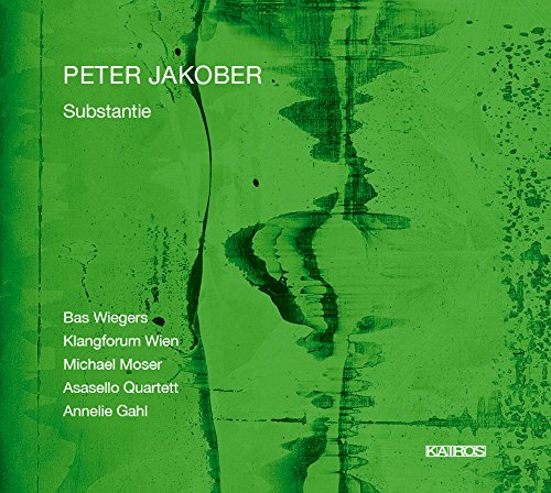 CD cover for Peter Jakober’s “Substantie” with green abstract design.