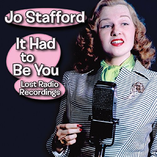 Jo Stafford portrait on CD cover, singing into a vintage microphone.