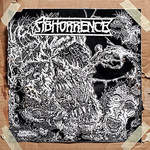 Black and white album cover with detailed, disturbing illustrated imagery.