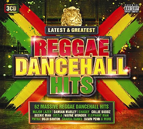 3CD reggae dancehall hits album cover with lion and Jamaican colors.