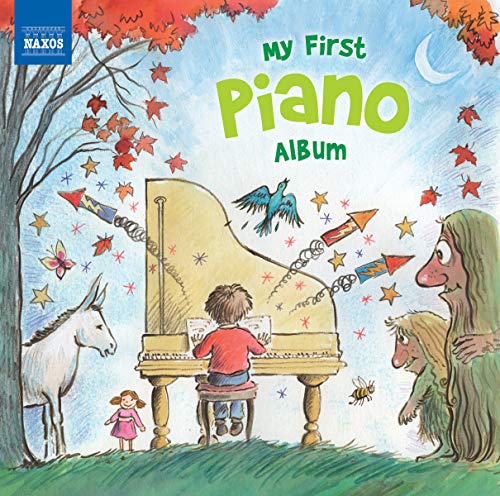 CD cover: children, animals, and a piano in a whimsical illustrated scene.