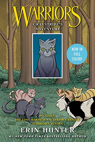 Manga cover featuring a gray cat and other cats in a forest scene.