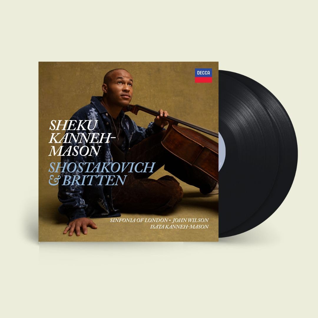 Vinyl record cover featuring cellist Sheku Kanneh-Mason in portrait.
