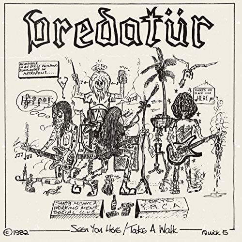 Black and white sketch of a band performing with surreal elements.
