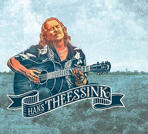 Hans Theessink portrait playing acoustic guitar on CD cover art.