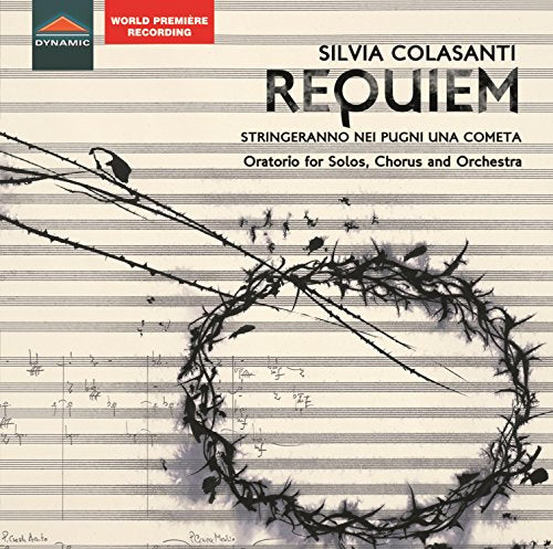 CD cover for Silvia Colasanti’s “Requiem” with barbed wire imagery.