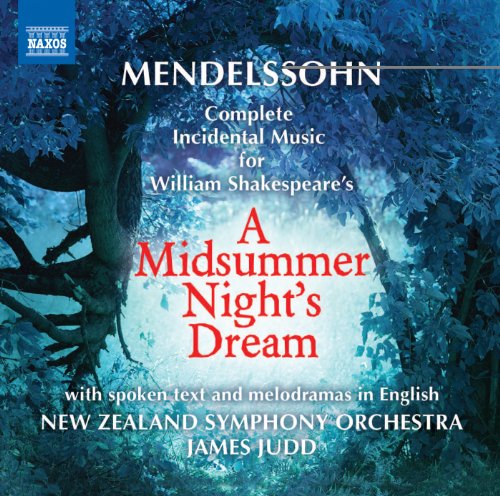 CD cover for Mendelssohn’s “A Midsummer Night’s Dream” with forest imagery.