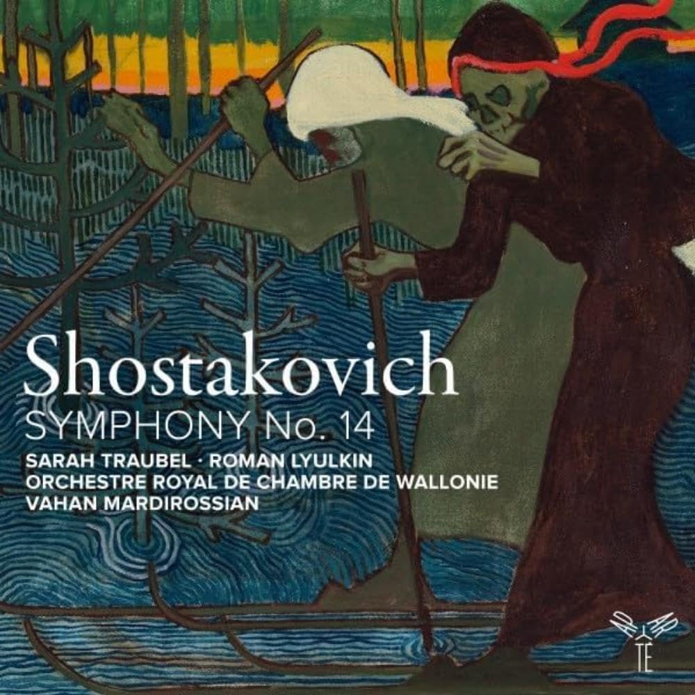 CD cover for Shostakovich’s Symphony No. 14, featuring abstract art.