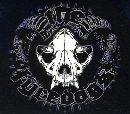 CD cover with a white skull and horns against a dark background.