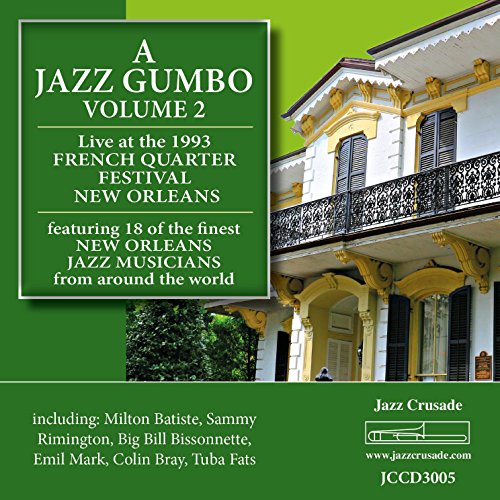 CD cover for “A Jazz Gumbo Volume 2” featuring a New Orleans building.
