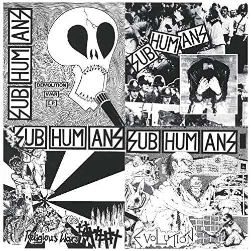 CD cover for Subhumans’ “Ep-Lp” featuring collage of punk imagery.