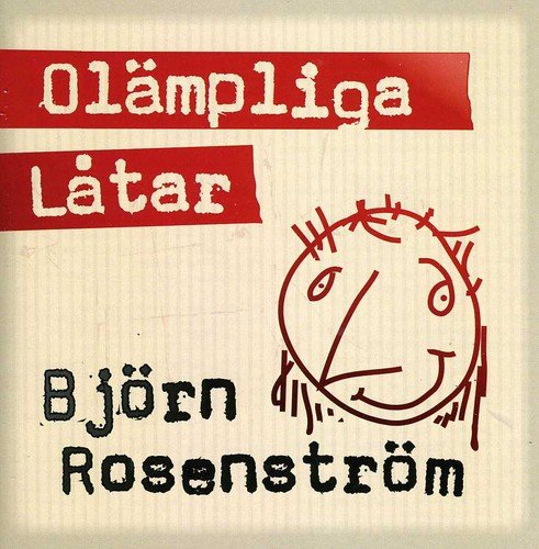 CD cover with red text, a sketched face, and artist name "Björn Rosenström".