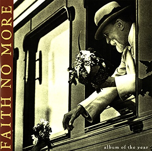 Faith No More "Album of the Year" vinyl cover: man at train window.