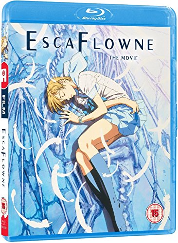 Blu-ray case for "Escaflowne The Movie" featuring anime artwork of a girl.