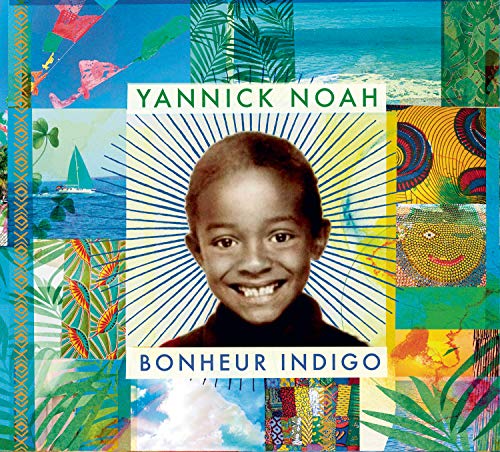 CD cover featuring Yannick Noah’s portrait amidst colorful, patterned squares.