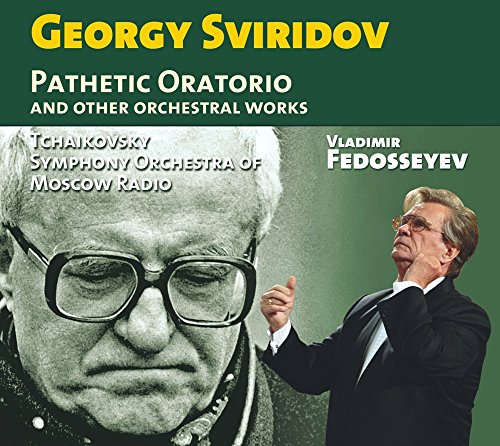 CD cover featuring portraits of two conductors, Sviridov’s “Pathetic Oratorio.”