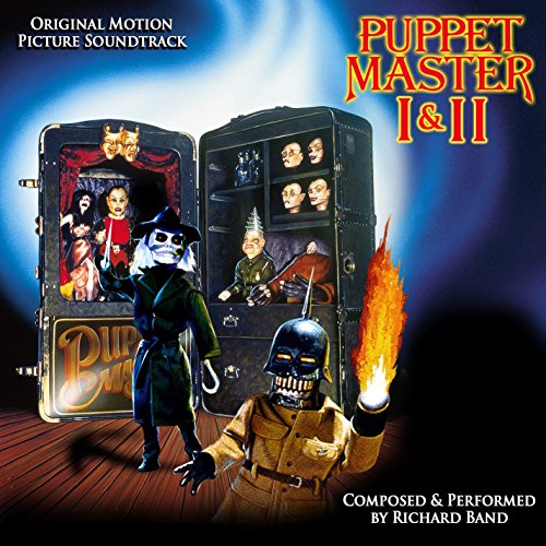 CD cover for "Puppet Master I & II" featuring puppets and a sinister figure.