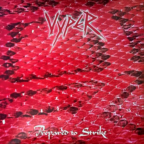 Red snake skin texture with white “Vyper - Prepared to Strike” text.