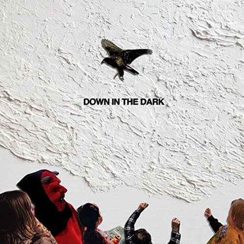 Album cover: bird flying above a crowd on textured white background.