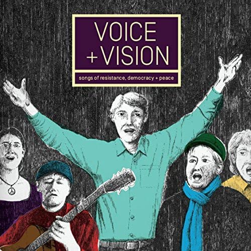 CD cover: illustrated crowd with raised arms and guitar, purple text.