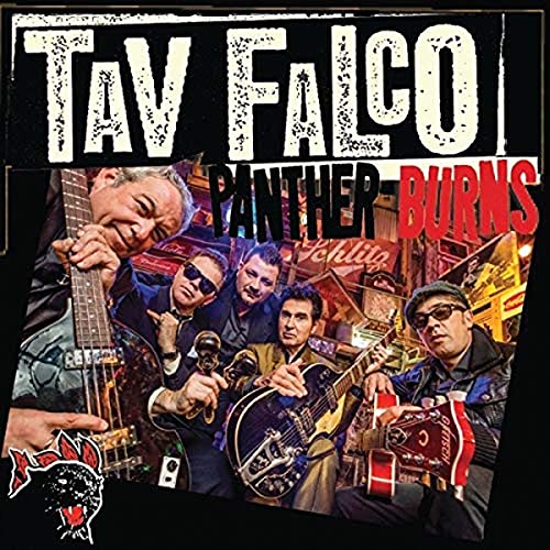 Album cover featuring a band with guitars, titled "Tav Falco Panther Burns.