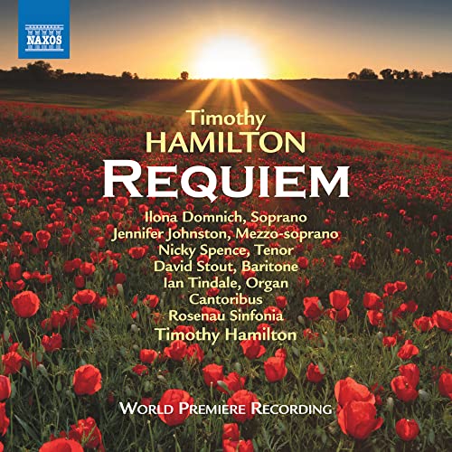 CD cover for Timothy Hamilton’s “Requiem” featuring a poppy field.