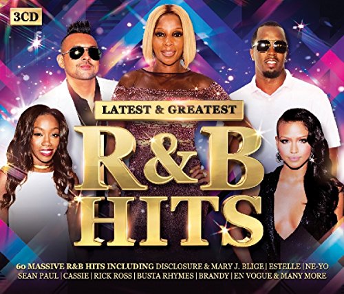 CD cover featuring five artists and gold text reading "R&B Hits".