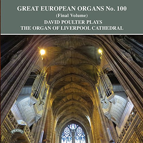 CD cover: interior of Liverpool Cathedral with organ pipes and arched stonework.