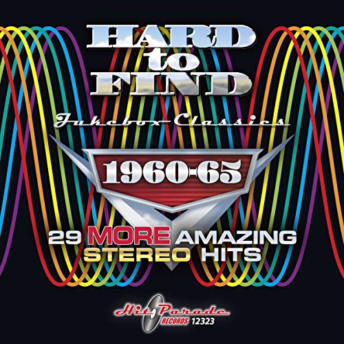 CD cover for “Hard To Find Jukebox Classics” with colorful wave graphics.