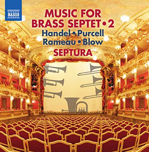 CD cover for “Septura - Music for Brass, Septet, Vol 2” with brass instruments.