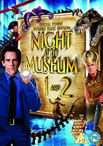 DVD cover for Night at the Museum 1 and 2 featuring Ben Stiller.