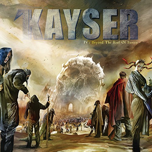 Album cover for Kayser's "IV: Beyond The Reef Of Sanity" featuring a skull landscape.