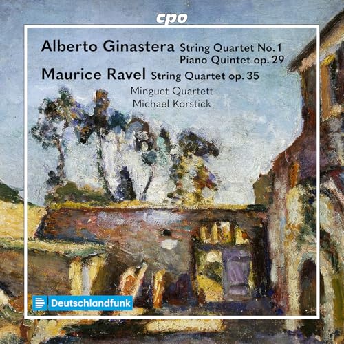 CD cover with impressionistic painting of a village scene and text.