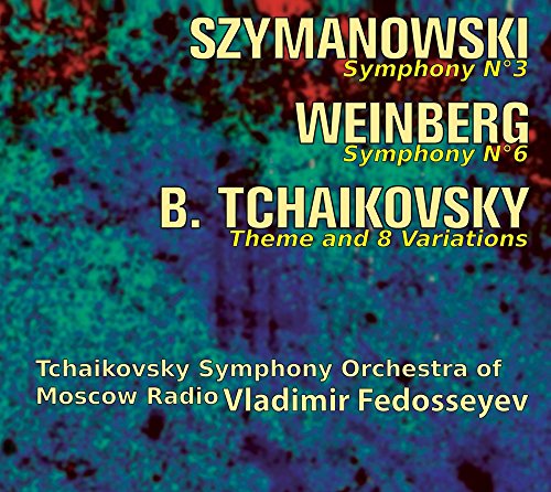 CD cover with composers’ names: Szymanowski, Weinberg, Tchaikovsky.