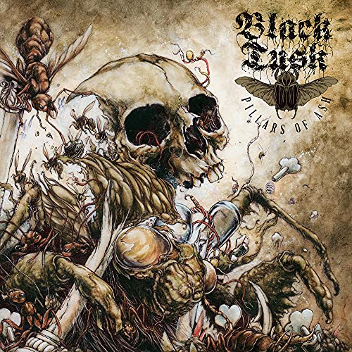 CD cover: skull, insects, and decaying organic matter in earthy tones.