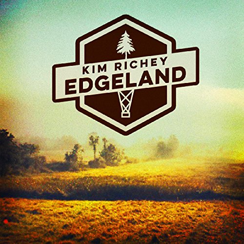 CD cover for Kim Richey’s “Edgeland” with a hexagonal logo and landscape.